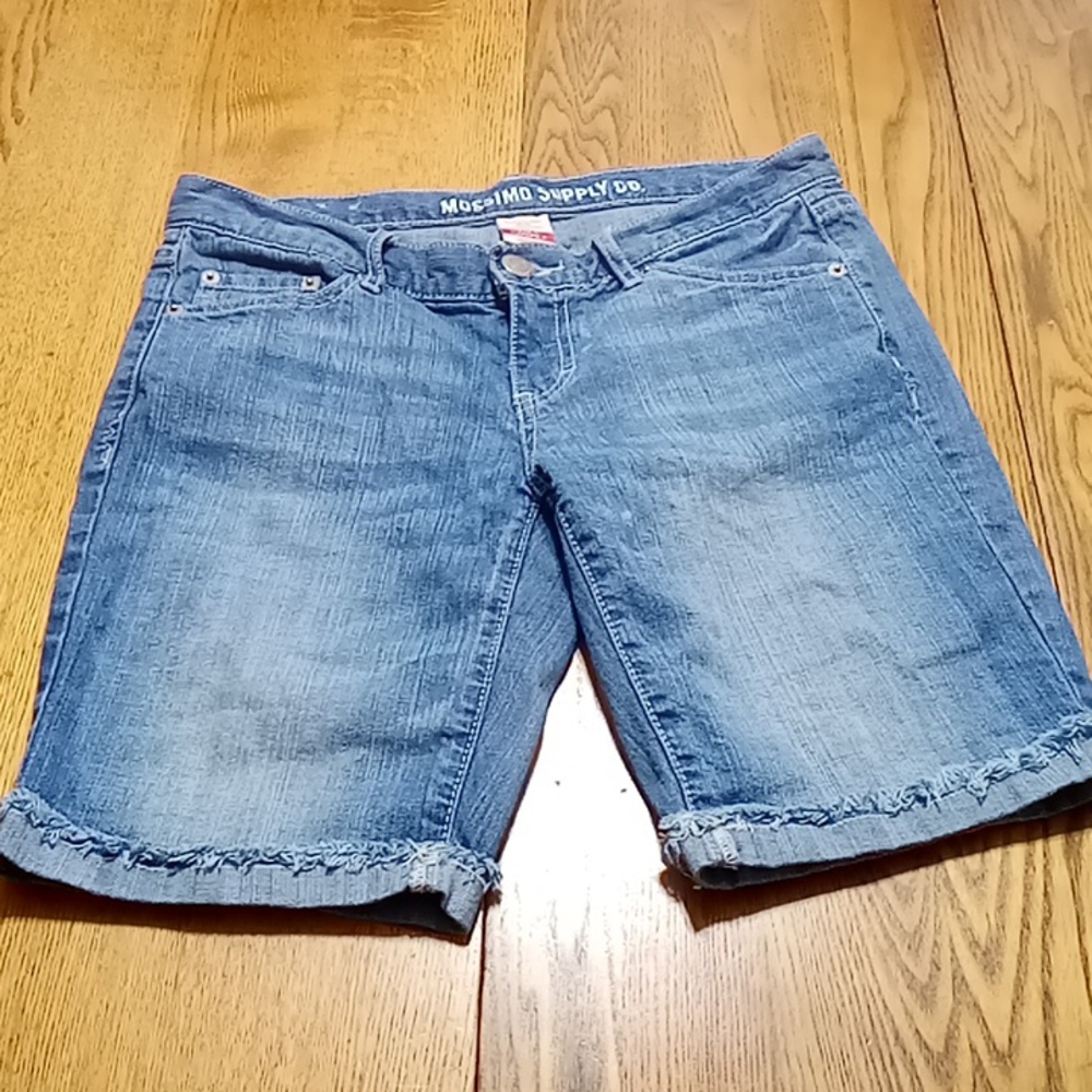 MOSSIMO SUPPLY CO. Jeans Shorts Womens 7 BLUE Cuff Preowned Summer Spring Used